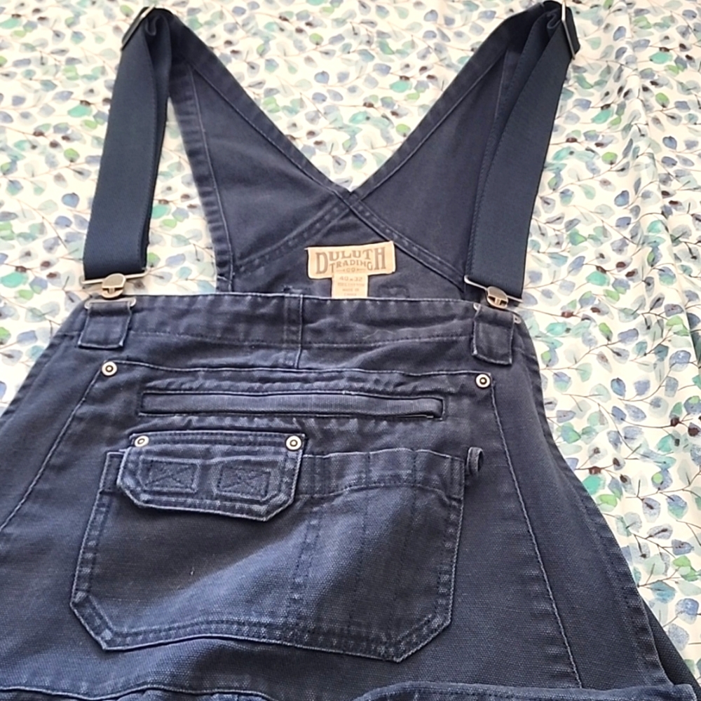 Duluth Trading Co. navy blue 40x32 overalls